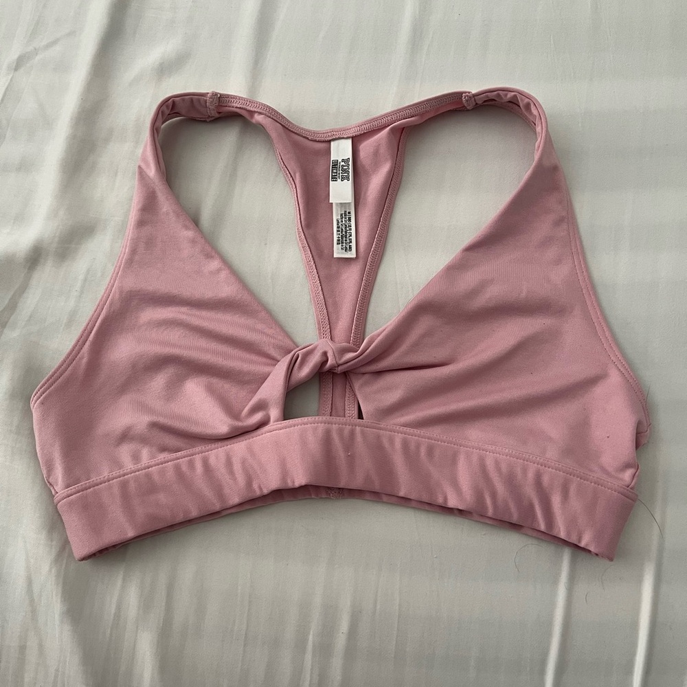 VS Pink Twist Knot Sports Bra